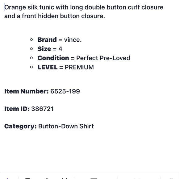 VINCE Orange 100% Silk Tunic Top - Picture 10 of 10